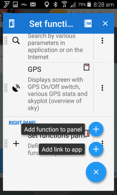 Adding App Link Front Page Of Locus App